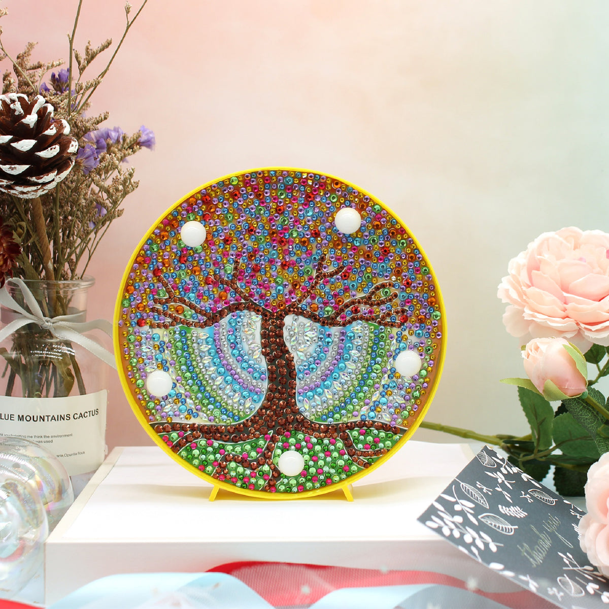 Landscape Diamond Painting Tree of Life Colorful Tree 5d Artificial Diamond  Water Diy Diamond Mosaic Embroidery Decoration S1047