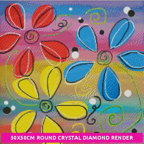 Brilliant Flowers Intertwined by EloiseArt  Diamond Painting – Treasure  Studios Art