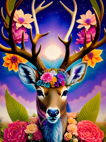 Floral Deer | SIGNATURE Design |  Diamond Painting