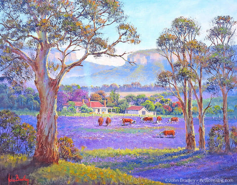 Purple Paddock by John Bradley | Diamond Painting