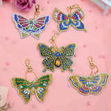 Set of 5 Butterfly | Key Chains | Diamond Painting - Treasure Studios Art