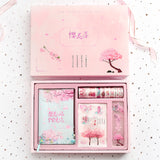 Pink Cherry Blossom Journal / Washi tape / Paper Gift Box Set