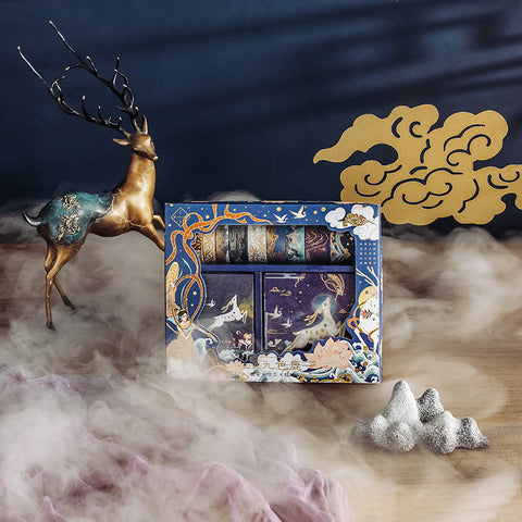 Yunque Nine Color Deer Washi Set | Decorative Stickers/Washi Tape/Notes Set