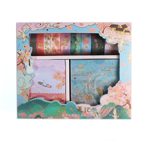 Riding The Clouds Washi Set  | Decorative Stickers, Washi Tape & Notes Set