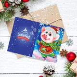 Set of 8 Cute Animal Christmas Cards | Diamond Painting - Treasure Studios Art