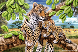 Leopard & Her Cub by Howard Robinson | Diamond Painting