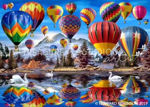 Hot Air balloons by Howard Robinson | Diamond Painting - Treasure Studios Art