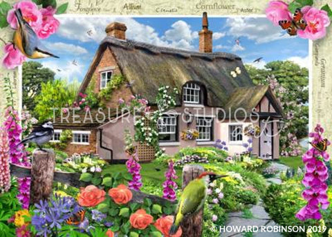 Foxglove Cottage by Howard Robinson | Diamond Painting - Treasure Studios Art