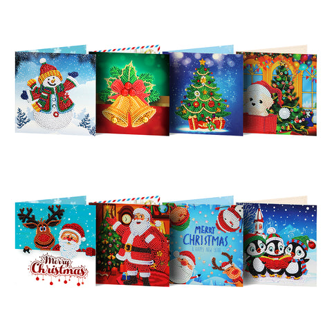Set of 8 Various Christmas Cards | Diamond Painting - Treasure Studios Art
