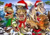 Dinos Christmas Selfie : by Howard Robinson | Diamond Painting - Treasure Studios Art