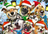 Dog Cheer Christmas Selfie : by Howard Robinson | Diamond Painting - Treasure Studios Art