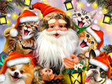 Selfie Santa Cats 'n' Dogs by Howard Robinson | Diamond Painting