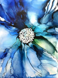Blue Ink Flower by Ruth West | Diamond Painting