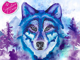 Blue Wolf | Signature Series | Diamond Painting - Treasure Studios Art