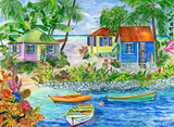 Bungalows on Sandy Cove by Eileen Seitz | Diamond Painting