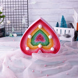 Heart Rainbow | LED Light | Diamond Painting - Treasure Studios Art