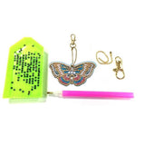 Set of 5 Butterfly | Key Chains | Diamond Painting - Treasure Studios Art