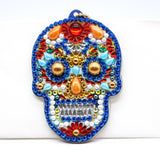Set of 4 Sugar Skulls | Key Chains | Diamond Painting - Treasure Studios Art