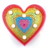 Crystal Rainbow Heart | LED Light | Diamond Painting - Treasure Studios Art