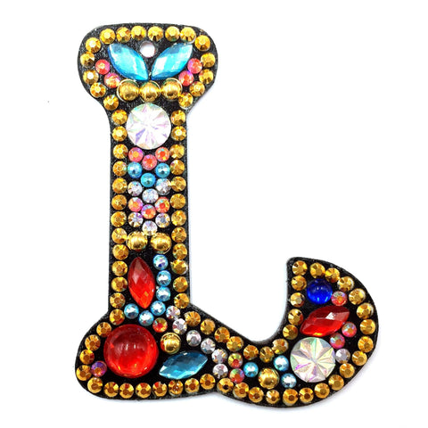 DIY Diamond Art Key Rings Special Shaped Keychain Supplies Lettter