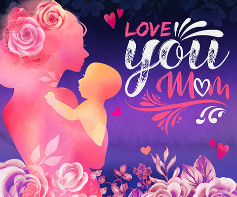 Love you Mom Flowers | SIGNATURE Design |  Diamond Painting
