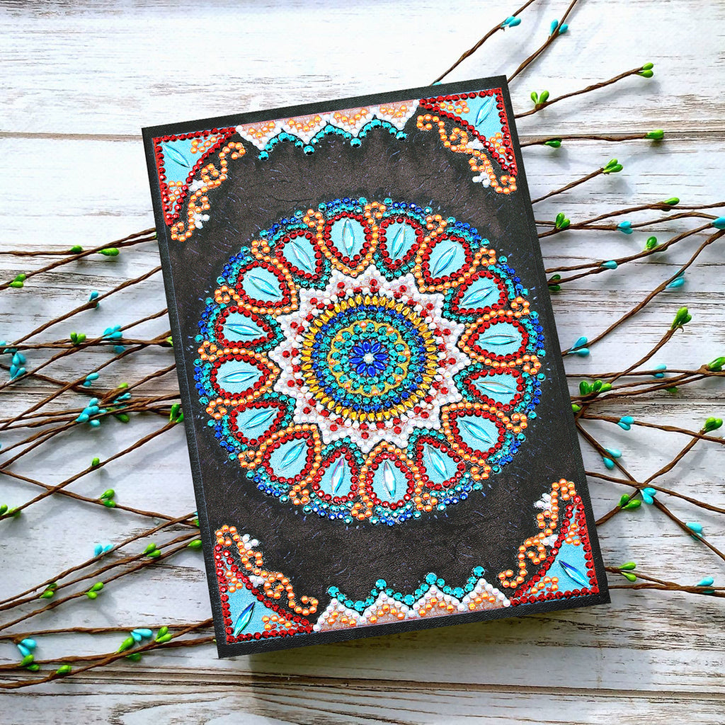Dazzle Mandala Journal Note Book  Diamond Painting – Treasure Studios Art