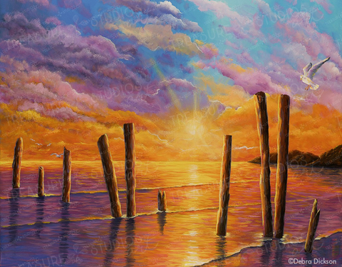Sunset on the Bay by Debra Dickson | Diamond Painting