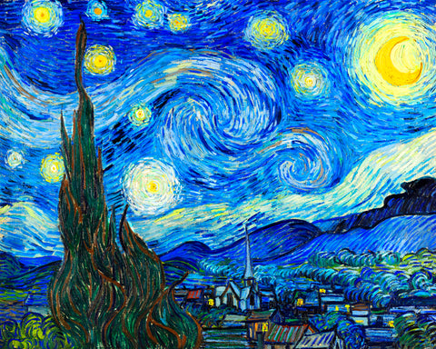 Starry Night by Van Gogh | Crystal Rhinestones | Diamond Painting - Treasure Studios Art