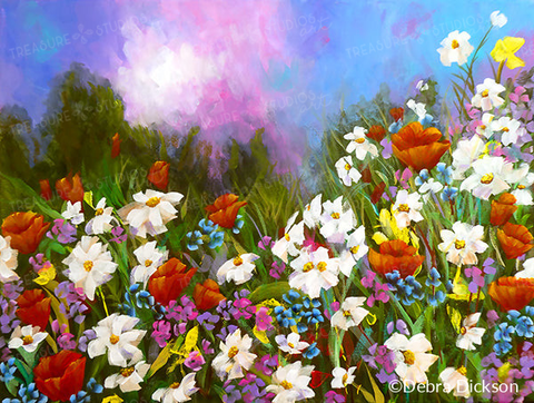 Wildflowers No.2 by Debra Dickson | Diamond Painting
