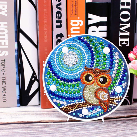DIY Special Shaped Diamond Painting Owl Bird 50 Pages A5 Drawing Notebook